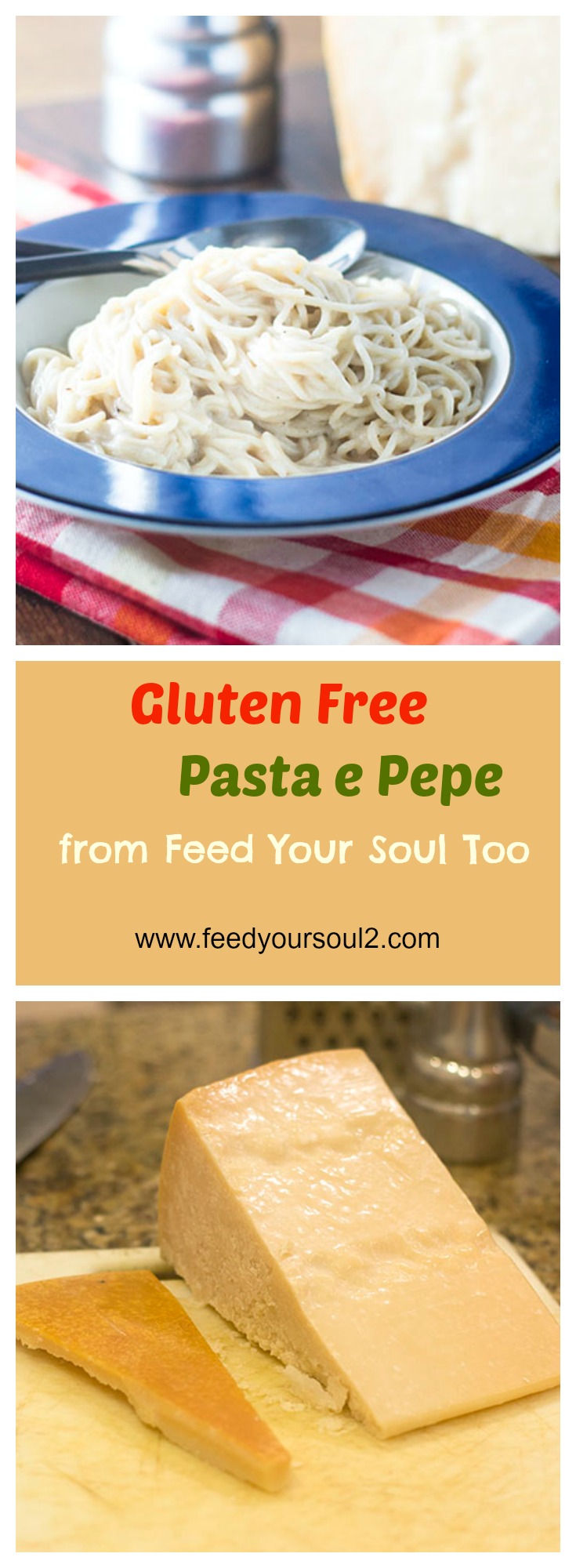 Gluten Free Pasta e Pepe #Italianfood #glutenfree #pasta #cheese| feedyoursoul2.com