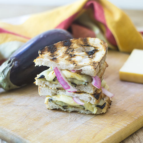 Grilled Eggplant and Smoked Gouda Sandwich from Feed Your Soul Too Grilled Eggplant and Smoked Gouda Sandwich from Feed Your Soul Too