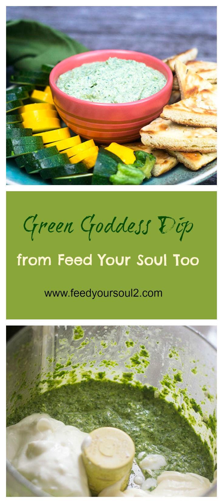 Green Goddess Dip #appetizer #herbs #5minutemeal | feedyoursoul2.com