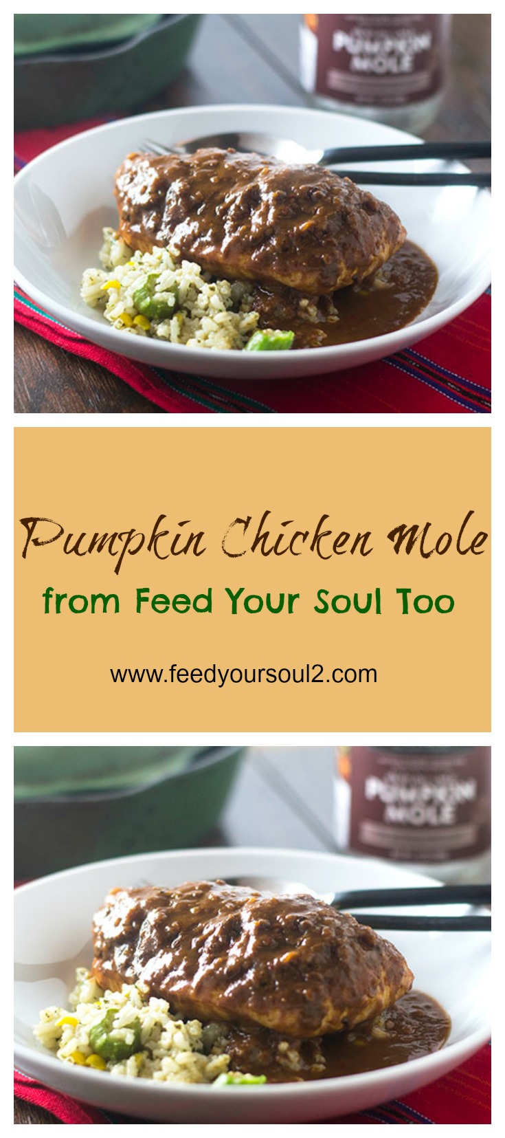 Pumpkin Mole Chicken #producpost #Mexicanfood #mole #chicken | feedyoursoul2.com