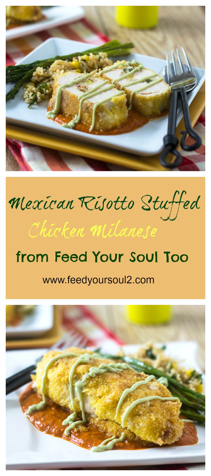 Mexican Risotto Stuffed Chicken Milanese #glutenfree #dinner #chickenrecipes | feedyoursoul2.com