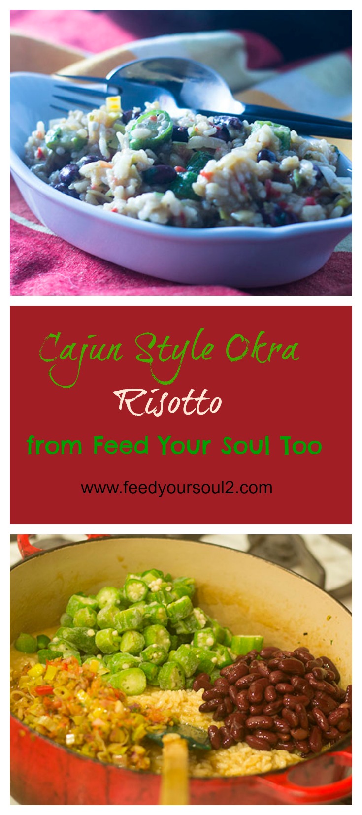 Cajun Style Okra Risotto #glutenfree #sidedish #cajunrecipe | feedyoursoul2.com