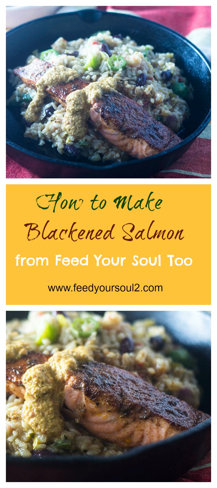 How to Make Blackened Salmon from Feed Your Soul Too How to Make Blackened Salmon #diy #seafood #cajunrecipe | feedyoursoul2.com