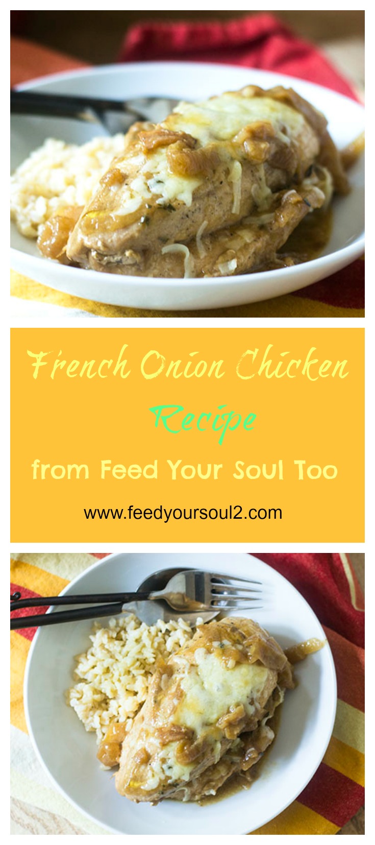 French Onion Chicken #dinner #chicken #comfortfood #onions | feedyoursoul2.com