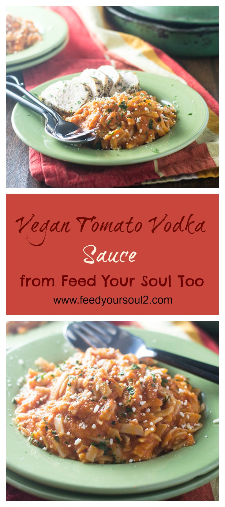 Vegan Tomato Vodka Sauce from Feed Your Soul Too Vegan Tomato Vodka Sauce #vegan #tomatosauce #Italianfood #comfortfood | feedyoursoul2.com