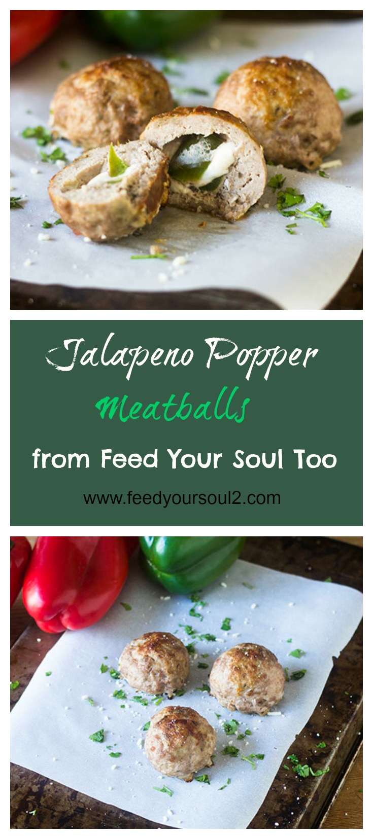 Jalapeno Popper Stuffed Meatballs #meatballs #Mexicanfood #jalapenos #appetizer | feedyoursoul2.com