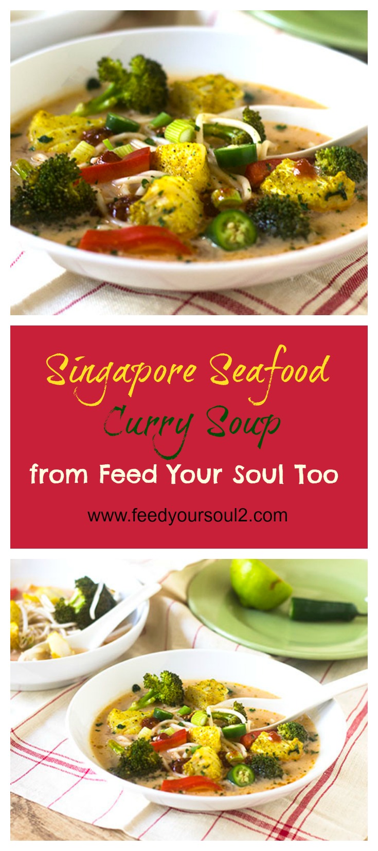 Singapore Seafood Curry Soup #Asianfood #soup #curry | feedyoursoul2.com