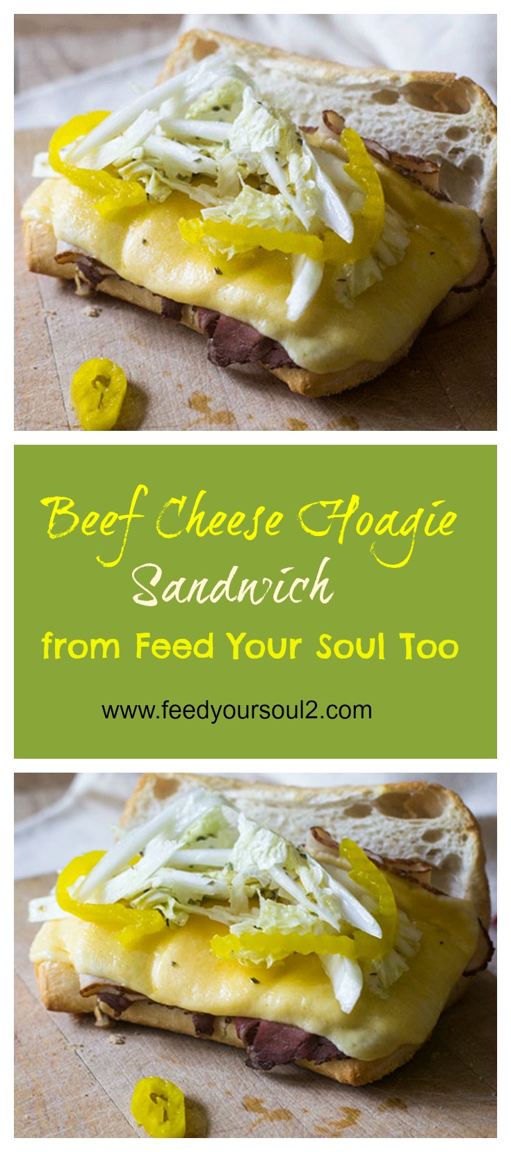 Beef Cheese Hoagie Sandwich from Feed Your Soul Too Beef Cheese Hoagie Sandwich #Sandwich #hoagie #beef #cheese | feedyoursoul2.com