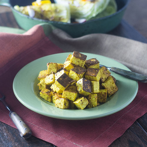 Pan Fried Curry Paneer from Feed Your Soul Too
