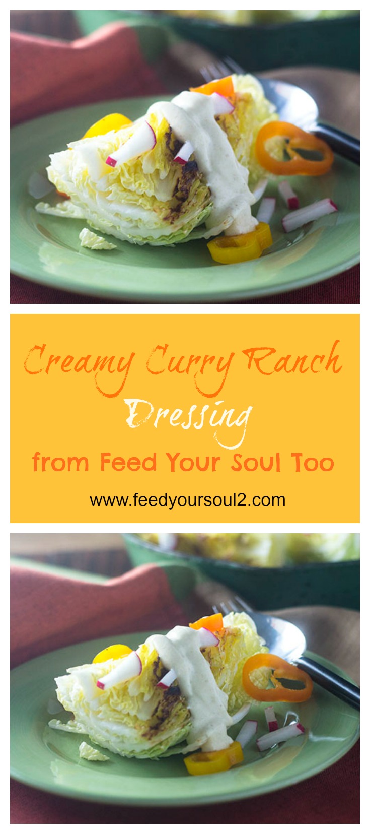 Creamy Curry Ranch Dressing from Feed Your Soul Too Creamy Curry Ranch Dressing #sidedish #indianfood #dressing #fatfree | feedyoursoul2.com
