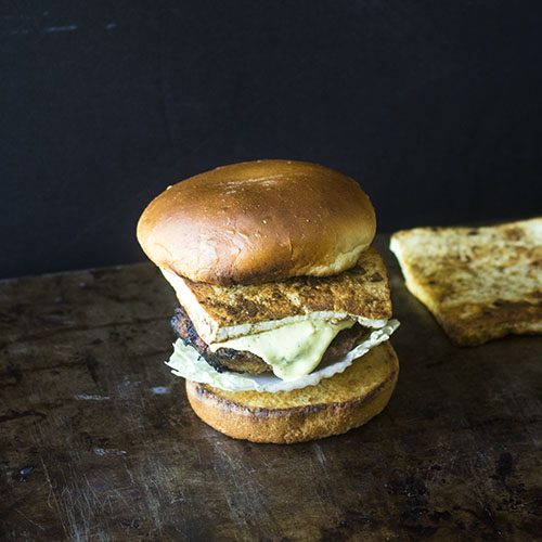 Indian Paneer Curry Burger from Feed Your Soul Too