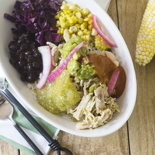 Mexican Chicken Burrito Bowl from Feed Your Soul Too