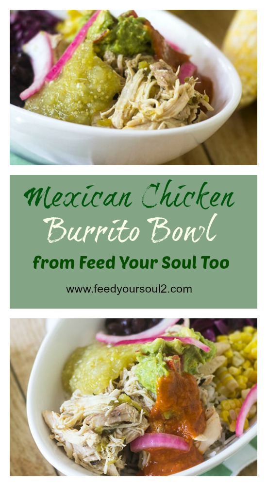 Mexican Chicken Burrito Bowl #dinner #tomatillo #Mexicanfood | feedyoursoul2.com