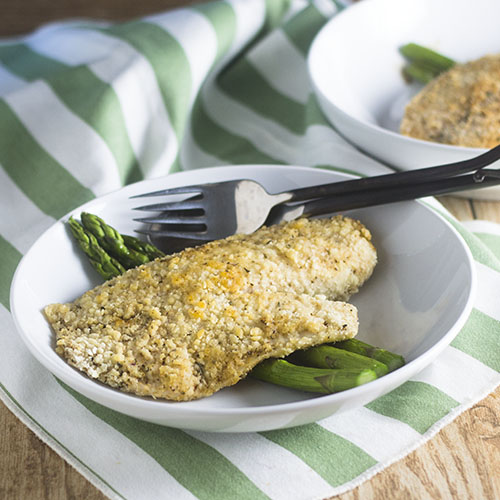 Gluten Free Parmesan Crusted Tilapia from Feed Your Soul Too