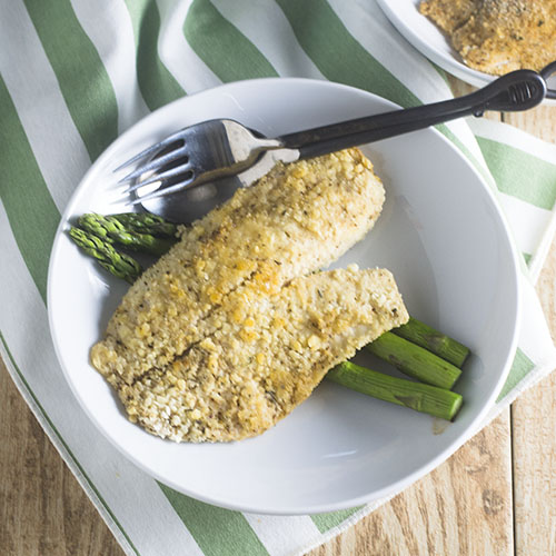 Gluten Free Parmesan Crusted Tilapia from Feed Your Soul Too