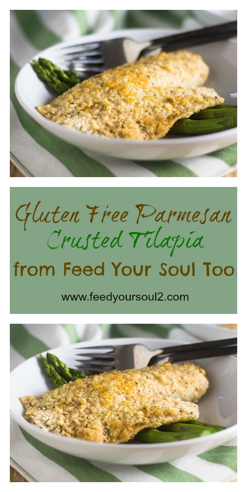 Gluten Free Parmesan Crusted Tilapia #seafood #glutenfree #dinner | feedyoursoul2.com