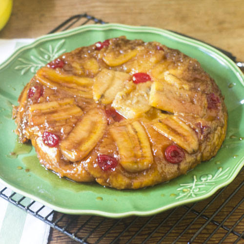 Upside Down Banana Cherry Coffee Cake from Feed Your Soul Too Upside Down Banana Cherry Coffee Cake from Feed Your Soul Too