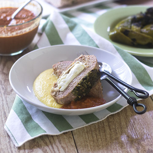 Double Cheese Stuffed Smoked Meatloaf from Feed Your Soul Too