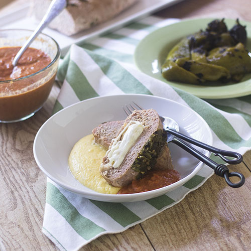 Double Cheese Stuffed Smoked Meatloaf from Feed Your Soul Too