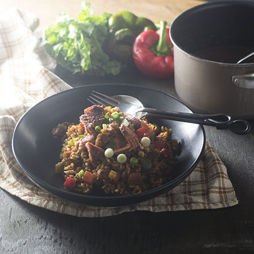 Mexican Rice with Flaked Salmon from Feed Your Soul Too Mexican Rice with Flaked Salmon from Feed Your Soul Too