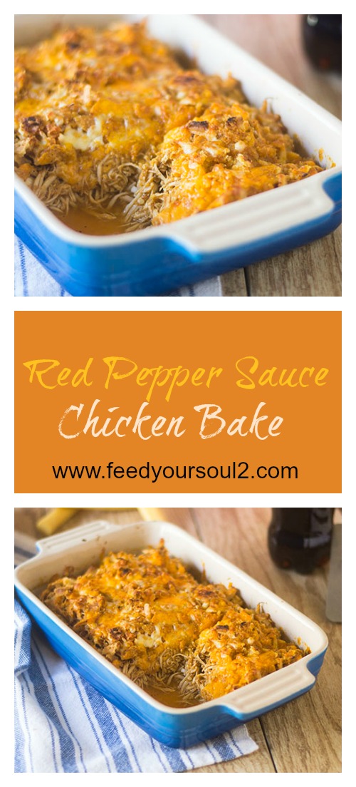 Red Pepper Sauce Chicken Bake from Feed Your Soul Too Red Pepper Sauce Chicken Bake #Bake #chicken #redpeppers | feedyoursoul2.com