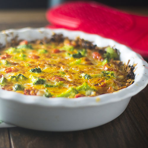 Broccoli Potato Cheese Crust Frittata from Feed Your Soul Too Broccoli Potato Cheese Crust Frittata from Feed Your Soul Too