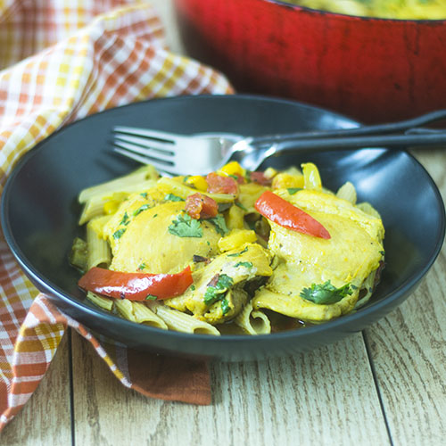 GF Caribbean Chicken Pasta from Feed Your Soul Too GF Caribbean Chicken Pasta from Feed Your Soul Too