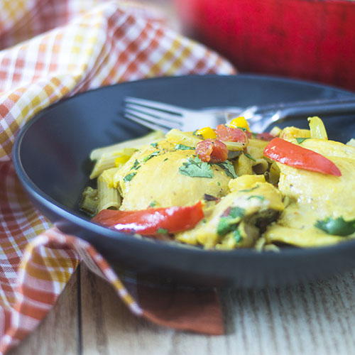 GF Caribbean Chicken Pasta from Feed Your Soul Too GF Caribbean Chicken Pasta from Feed Your Soul Too