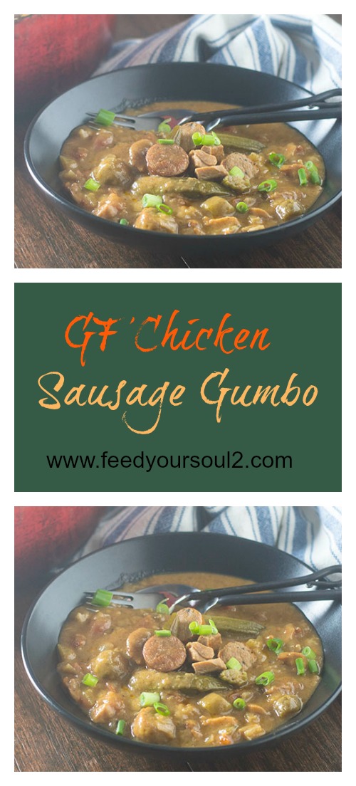 GF Chicken Sausage Gumbo #gumbo #cajunfood #glutenfree | feedyoursoul2.com