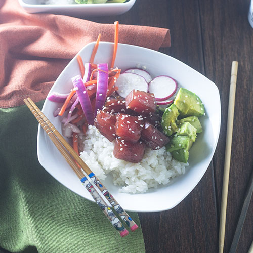Tuna Poke Bowl from Feed Your Soul Too