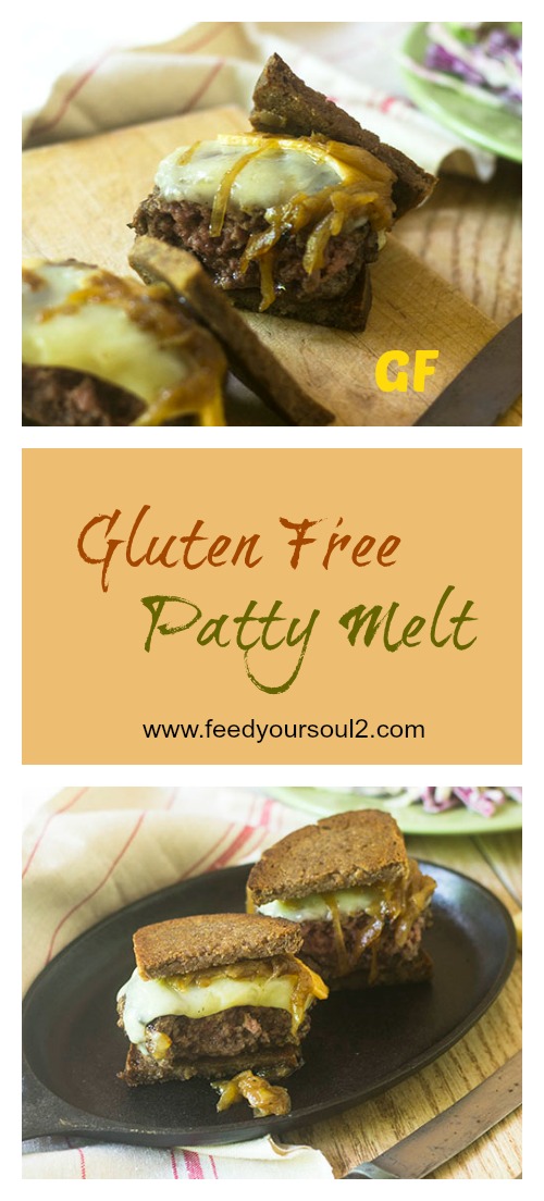 Gluten Free Patty Melt from Feed Your Soul Too Gluten Free Patty Melt #burger #Onions #glutenfree | feedyoursoul2.com