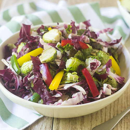 Brussels Sprouts Radicchio Agrodolce Vinaigrette from Feed Your Soul Too Brussels Sprouts Radicchio Agrodolce Vinaigrette from Feed Your Soul Too