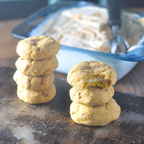 Cream Cheese Filled Pumpkin Snickerdoodles from Feed Your Soul Too