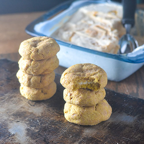 Cream Cheese Filled Pumpkin Snickerdoodles from Feed Your Soul Too