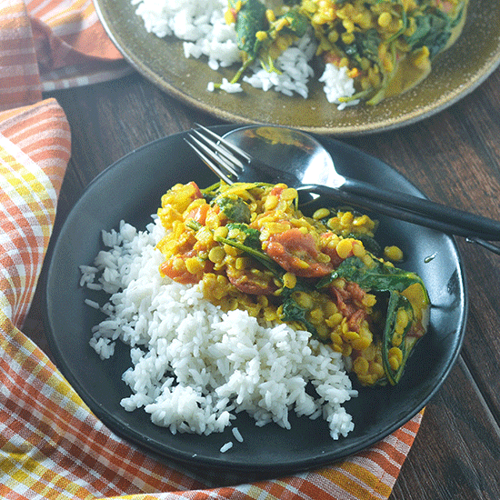 Vegan Yellow Curry Lentils