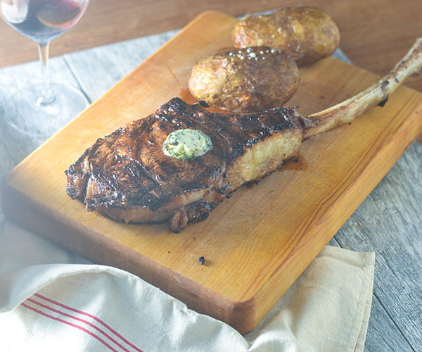 Bone-In Ribeye with Compound Butter from Feed Your Soul Too Bone-In Ribeye with Compound Butter from Feed Your Soul Too
