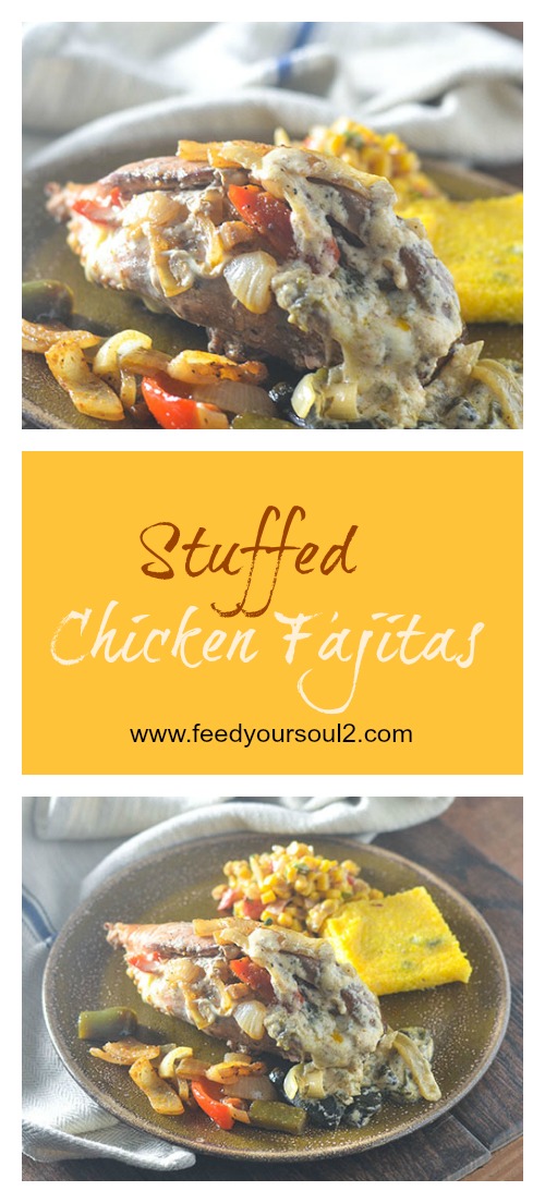 Stuffed Chicken Fajitas #chickenrecipes #cheese #Mexicanrecipes #glutenfree | feedyoursoul2.com