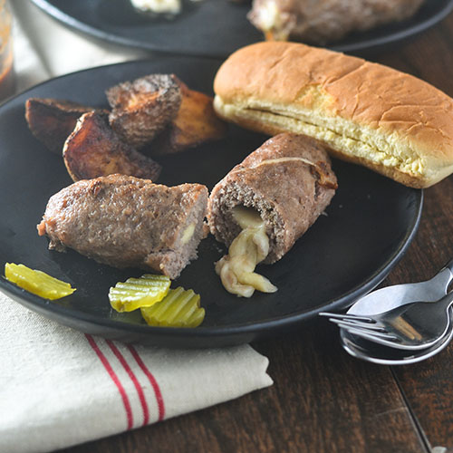 GF Smoked Cheese Stuffed Sausages from Feed Your Soul Too