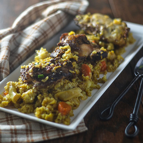 Middle Eastern Chicken & Rice from Feed Your Soul Too Middle Eastern Chicken & Rice from Feed Your Soul Too