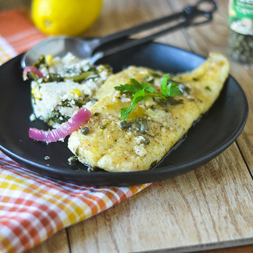 Orange Roughy in a Lemon Butter Caper Sauce from Feed Your Soul Too Orange Roughy in a Lemon Butter Caper Sauce from Feed Your Soul Too