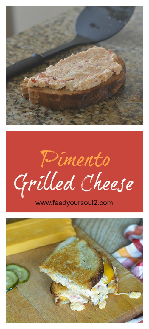 Pimento Grilled Cheese from Feed Your Soul Too Pimento Grilled Cheese #sandwich #cheese #pimento | feedyoursoul2.com