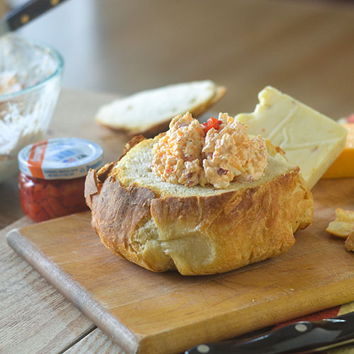 Pimento Cheese in Bread Bowl from Feed Your Soul Too Pimento Cheese in Bread Bowl from Feed Your Soul Too