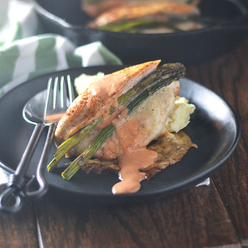 Asparagus Cheese Stuffed Chicken from Feed Your Soul Too