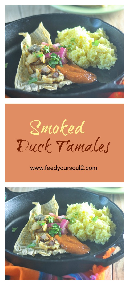 Smoked Duck Tamales from Feed Your Soul Too Smoked Duck Tamales #smoked #duck #tamale #Mexicanfood | feedyoursoul2.com