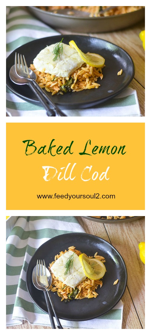 Baked Lemon Dill Cod from Feed Your Soul Too Baked Lemon Dill Cod #seafood #dinner #Baking| feedyoursoul2.com