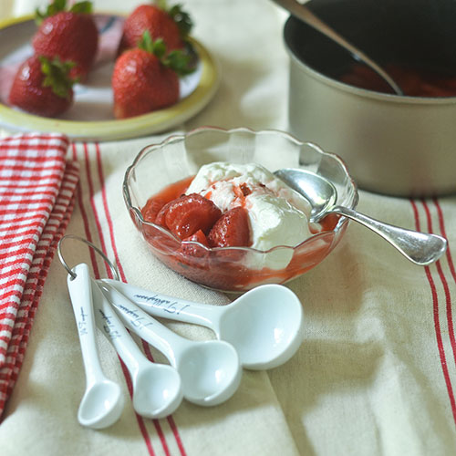 Spicy Strawberries and Cream from Feed Your Soul Too