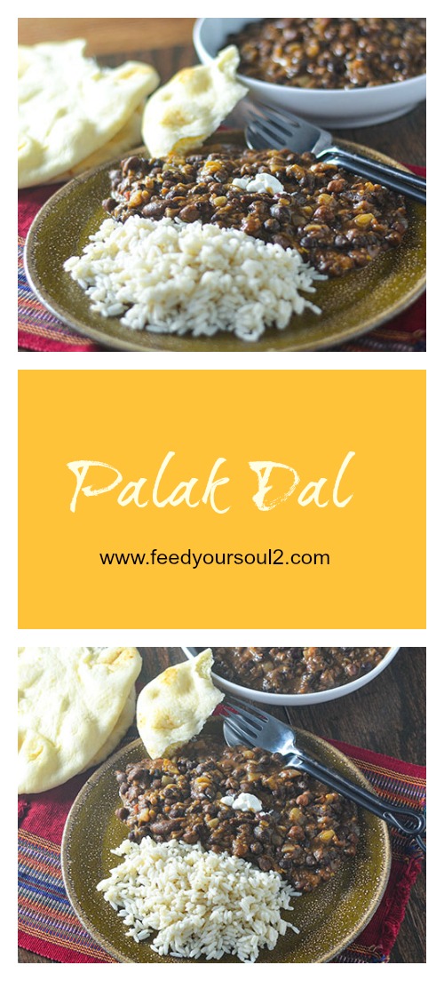 Palak Dal from Feed Your Soul Too Palak Dal #Indianfood #vegetarian #lentils | feedyoursoul2.com
