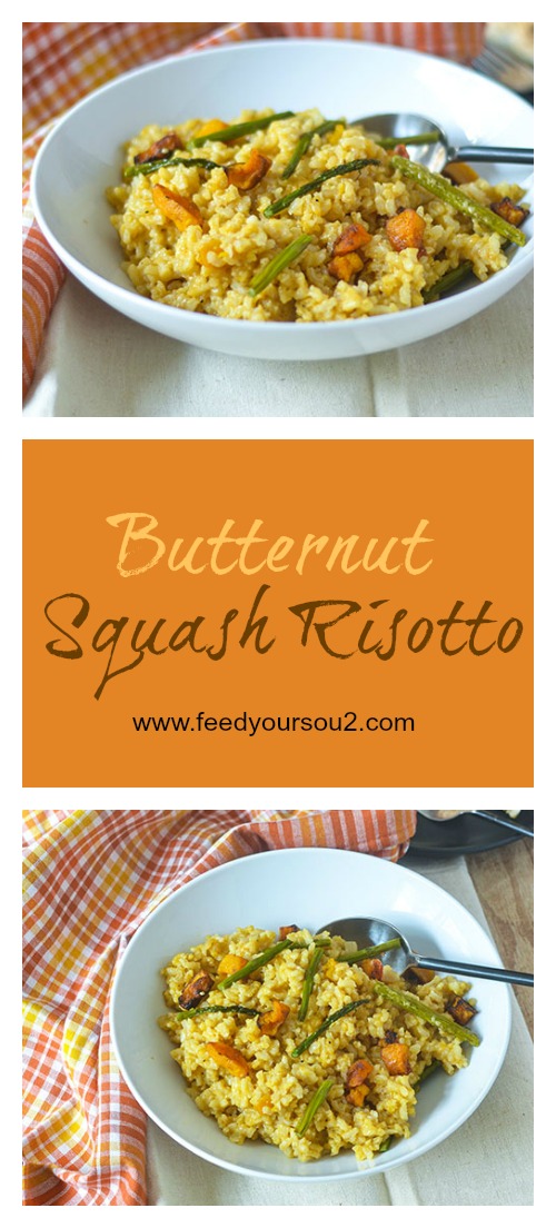 Butternut Squash Risotto l #glutenfree #vegetarian #rice #Italianfood | feedyoursoul2.com