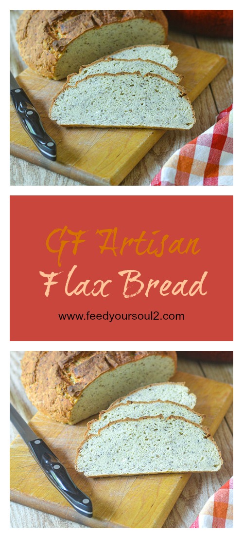 GF Artisan Flax Bread from Feed Your Soul Too GF Artisan Flax Bread l #glutenfree #bread #flax | feedyoursoul2.com
