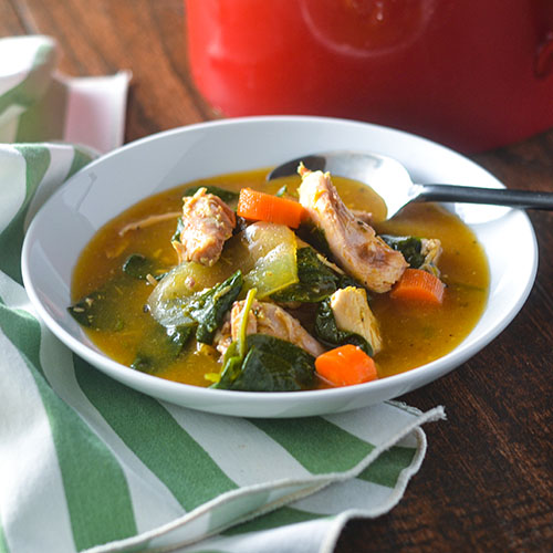 Smoked Chicken & Spinach Soup from Feed Your Soul Too Smoked Chicken & Spinach Soup from Feed Your Soul Too